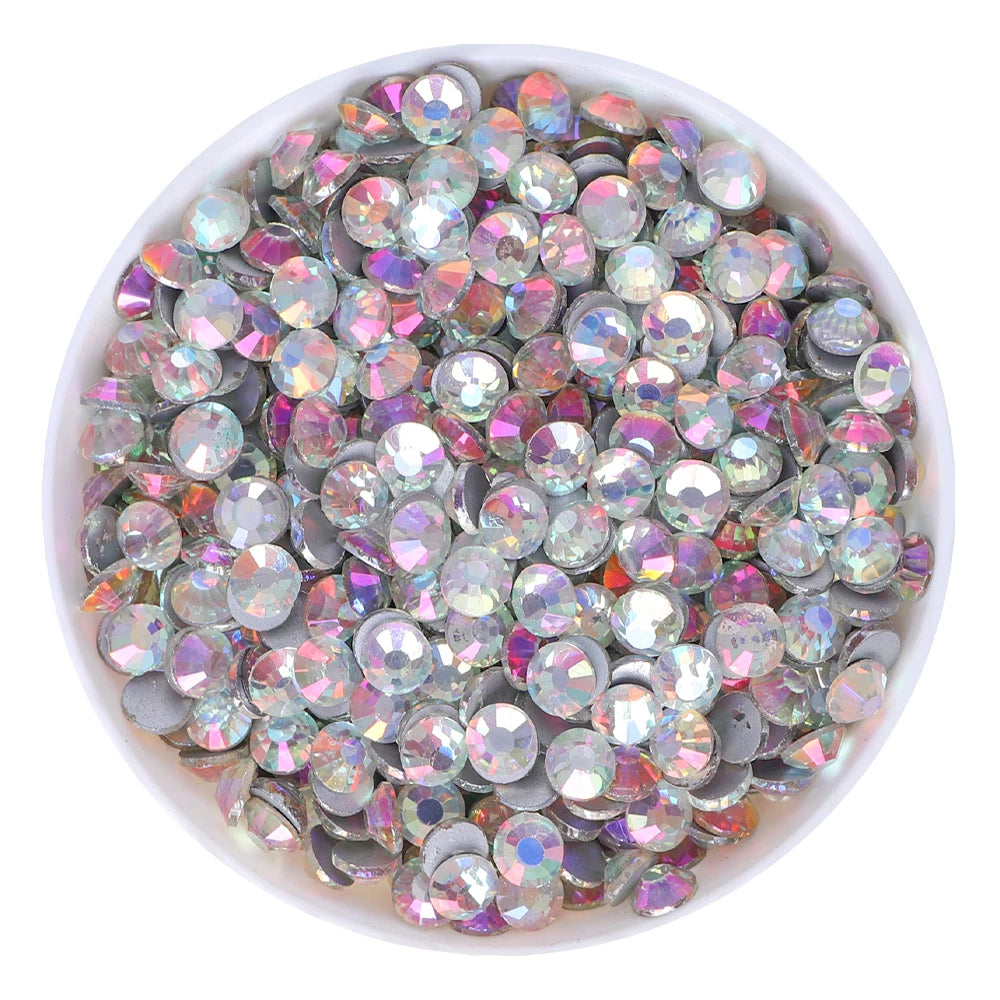 QIYI  SS30-SS60 1130-1187 14400pcs Non Hot Fix Flat Back Factory Wholesale High Quality Durable Glass Rhinestones for Girls