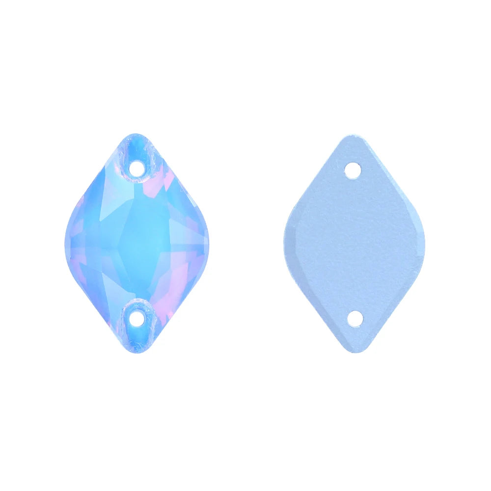 QIYI Lemon Shape Sew-On Rhinestones 55 Colors 9x14mm/12x18mm Glass Rivoli Shape Minimalist Luxury Design for Garment Shoes Bags