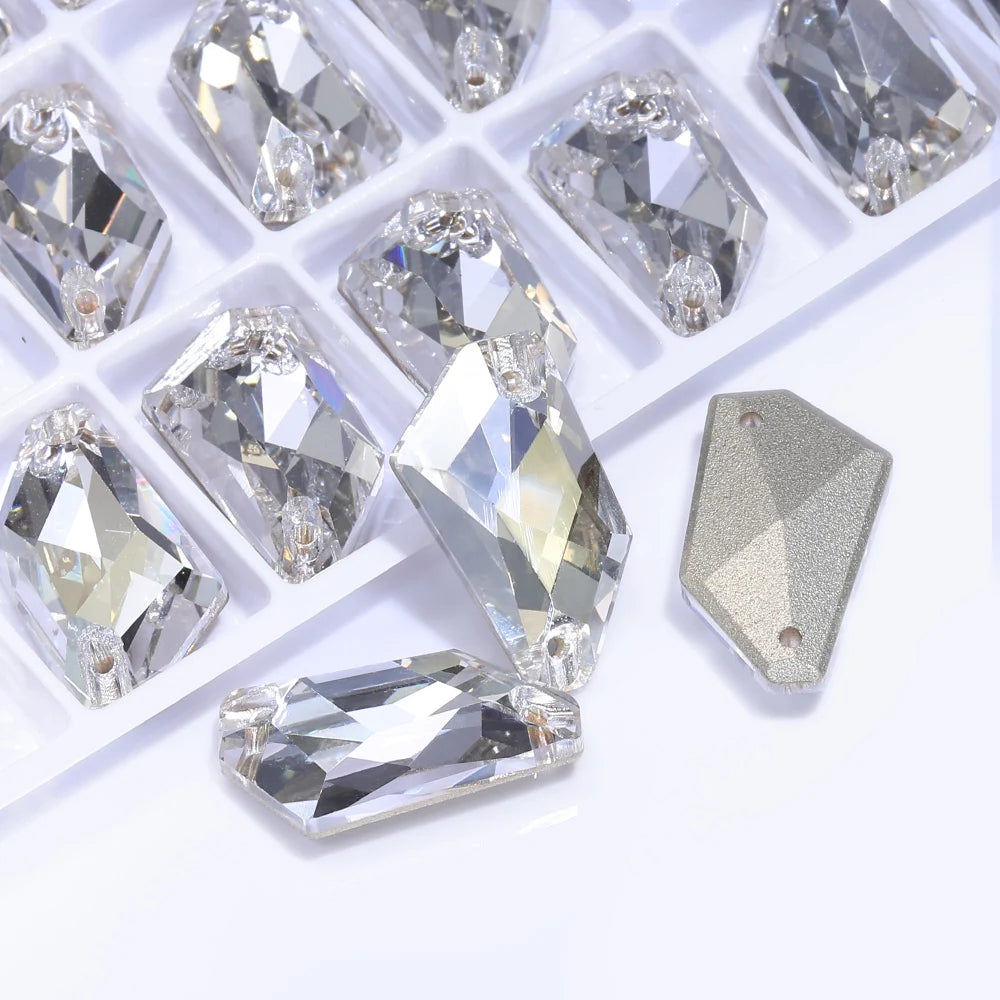 10Colors+ De-Art AB Crystal Bling Sew-on Rhinestones 5A Quality Non Hotfix Flat Back Sewing Stones Bling Wedding Decoration