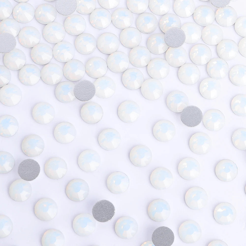 QIYI Hot-selling Product Glass Opal Crystal Flatback Bulk Glitter Non Hotfix Rhinestones Strass for Nail Art Decorations