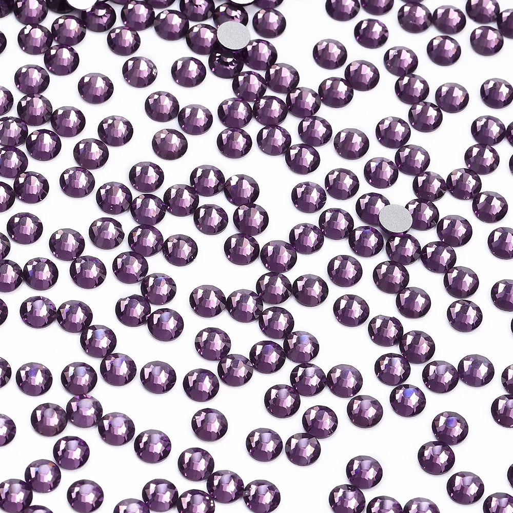 Customization  SS3-SS50 Wholesale Non Hotfix Rhinestones Glass Crystal Flatback Regular Cut Rhinestones for Women Bikini