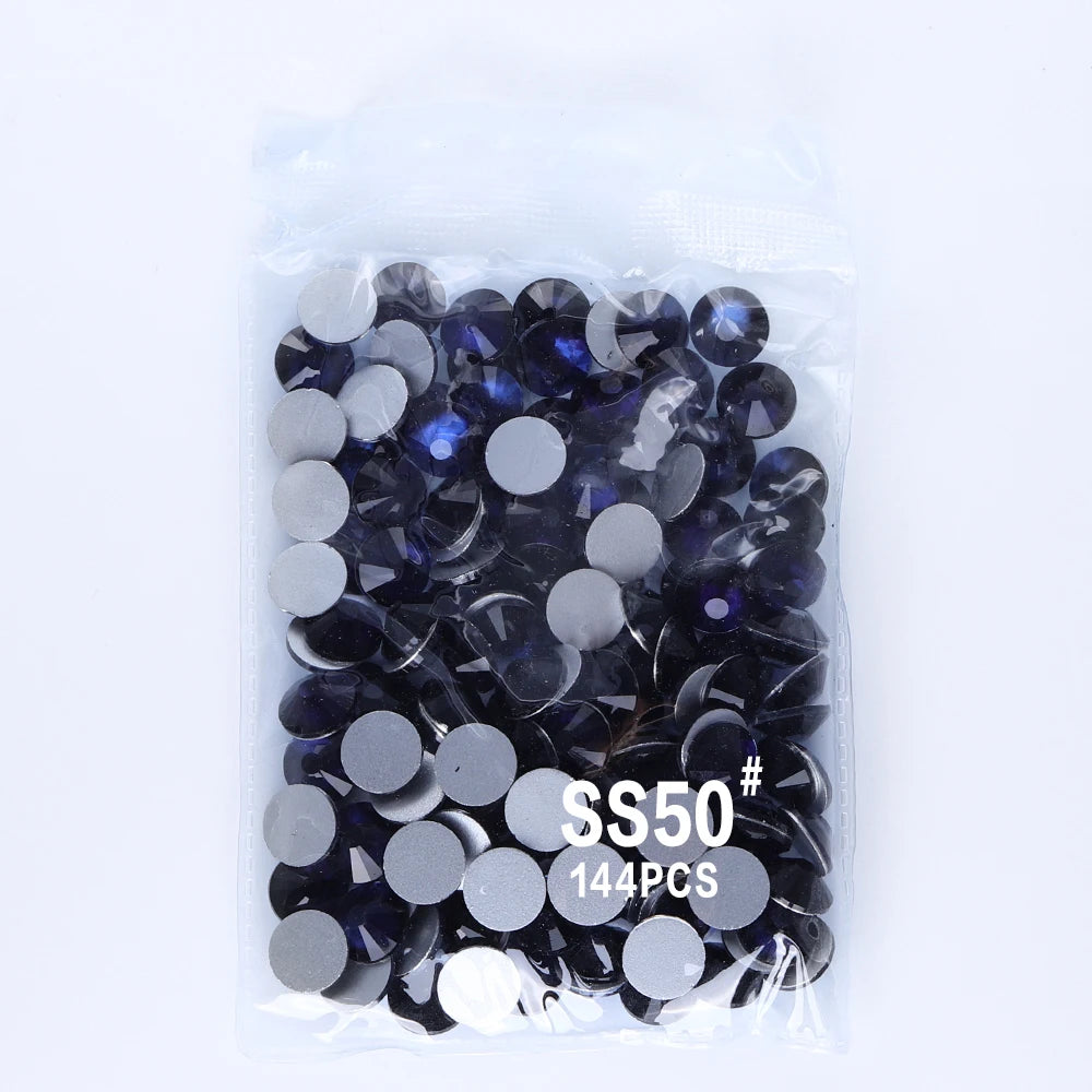 SS50 Rhinestone Big Size Wholesale Rhinestone Non Hotfix Flat Back Crystal  Glass Rhinestones for DIY Nail Gym Clothing