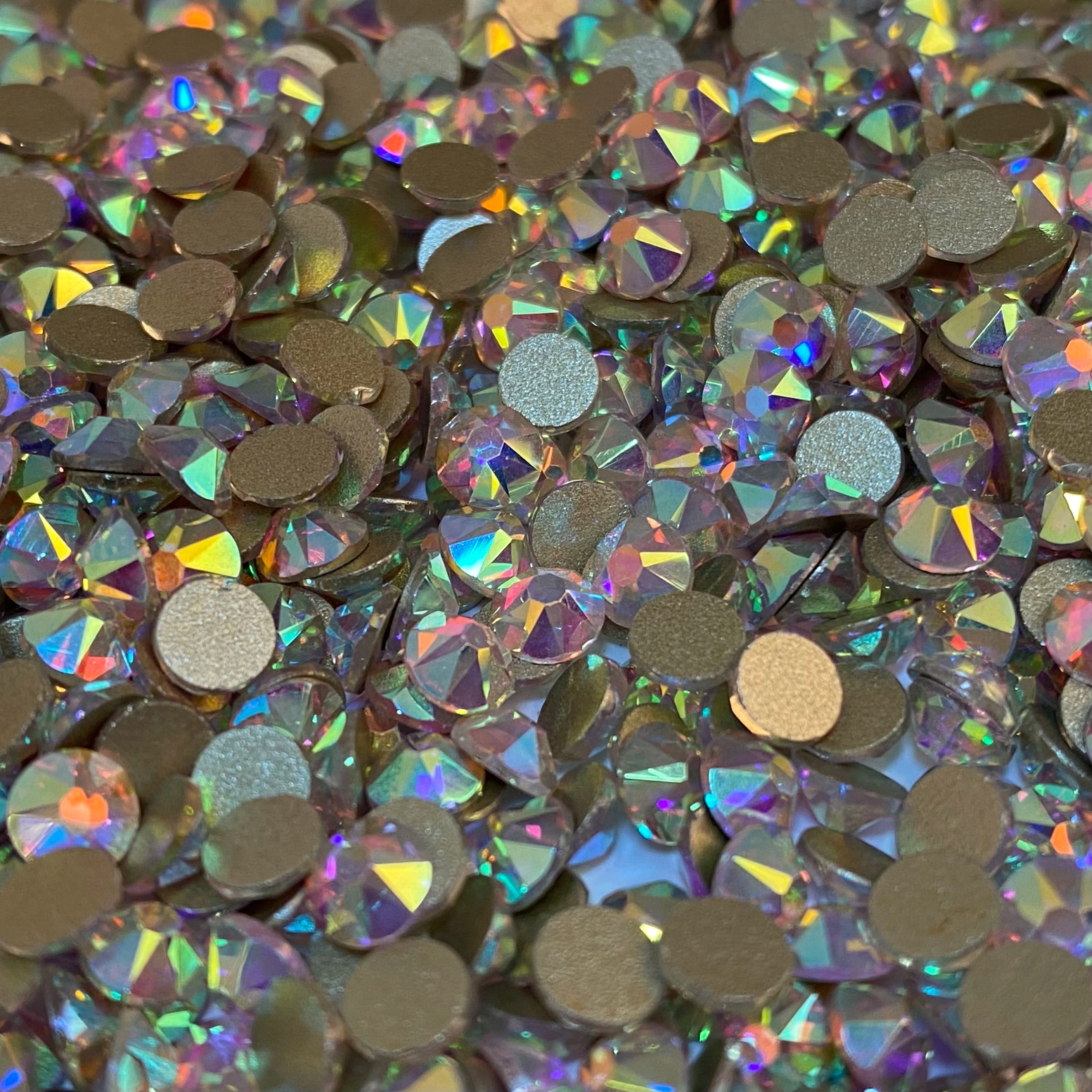 2088 Flatback Non Hotfix Rhinestones Top Quality 8 Big 8 Small 16 Cut Facets Glass Crystal Round Diamond for Wedding Dress