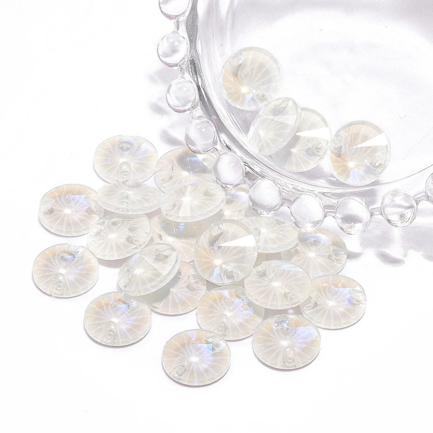 Ready to Ship Neon Rivoli Rhinestones 55 Colors Crystal  Sew-on Rhinestones Glass Clothing Flatback Sewing Stones for Women