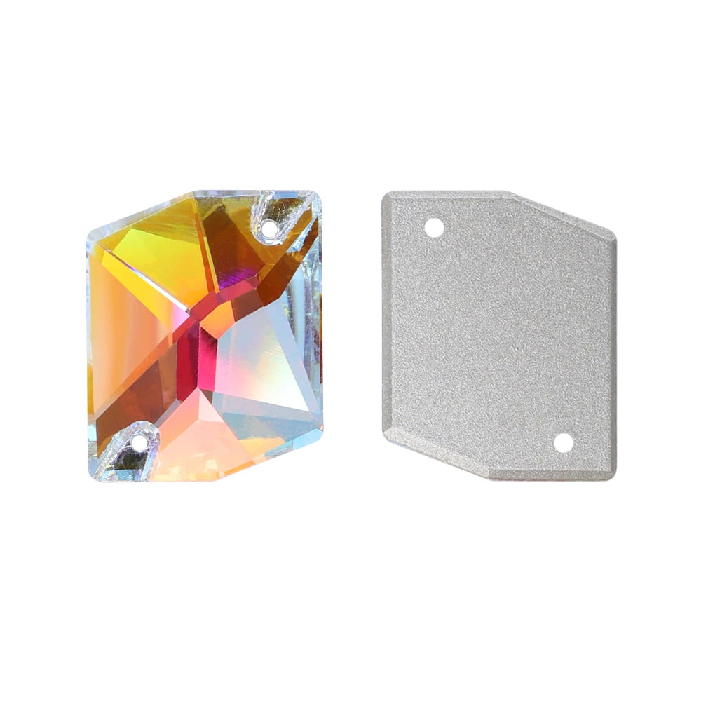 3265 Cosmic Shape 10*12mm/11*14mm/13*17mm/17*21mm Top Quality Durable Innovative Design Clear Glass Sew-on Rhinestones for DIY
