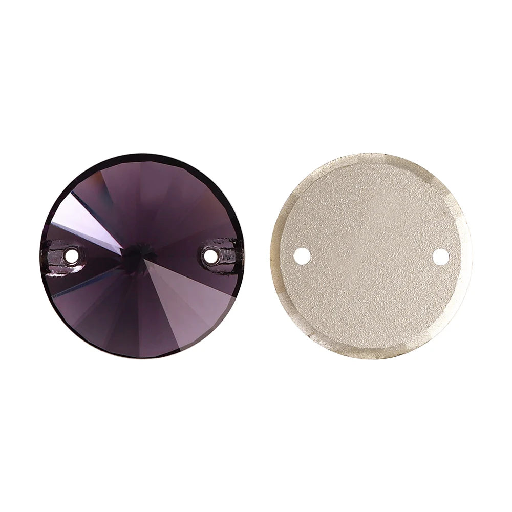 High Quality Sewing on Glitter Rivoli Rhinestones Pointback  Crystal Glass Fancy Stone for Garment Decoration