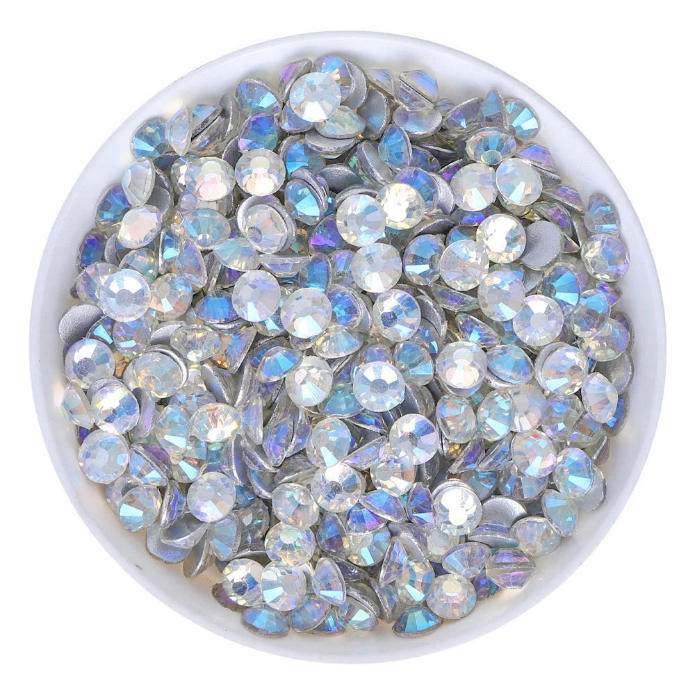 QIYI  SS30-SS60 1130-1187 14400pcs Non Hot Fix Flat Back Factory Wholesale High Quality Durable Glass Rhinestones for Girls