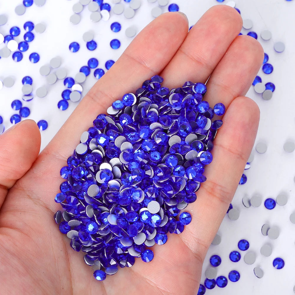 Newest Glass Rhinestones Non HotFix Flatback Rhinestones Bling Shine Bright Bulk Cup Rhinestone for Clothing Accessories