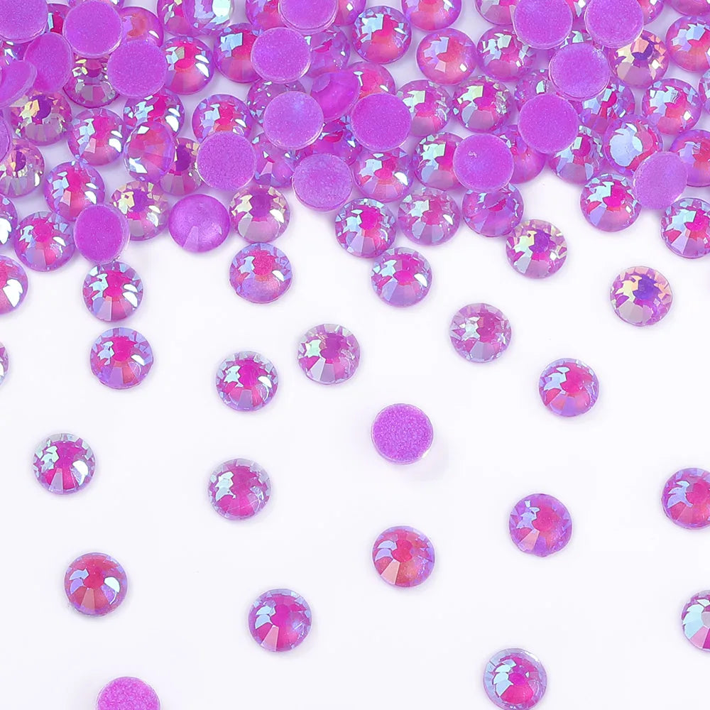 Purple 30Kinds Colors 2024 New Design New Colors Wholesale Rhinestone Non Hotfix Flat Back Crystal Glass  for DIY Nail Clothing