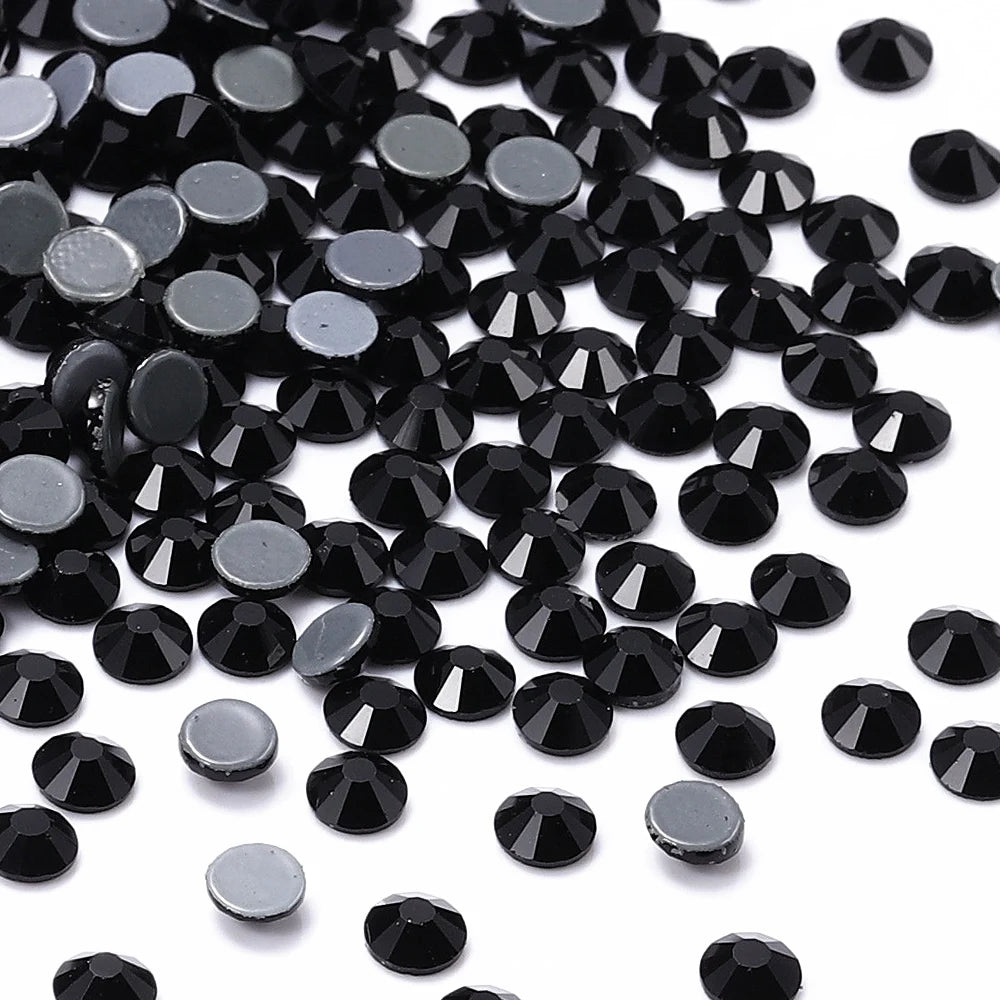 Wholesale Flat Back Hotfix Glass Crystal Rhinestone Round Hotfix Crystal Stone Delicate for Clothing Accessories