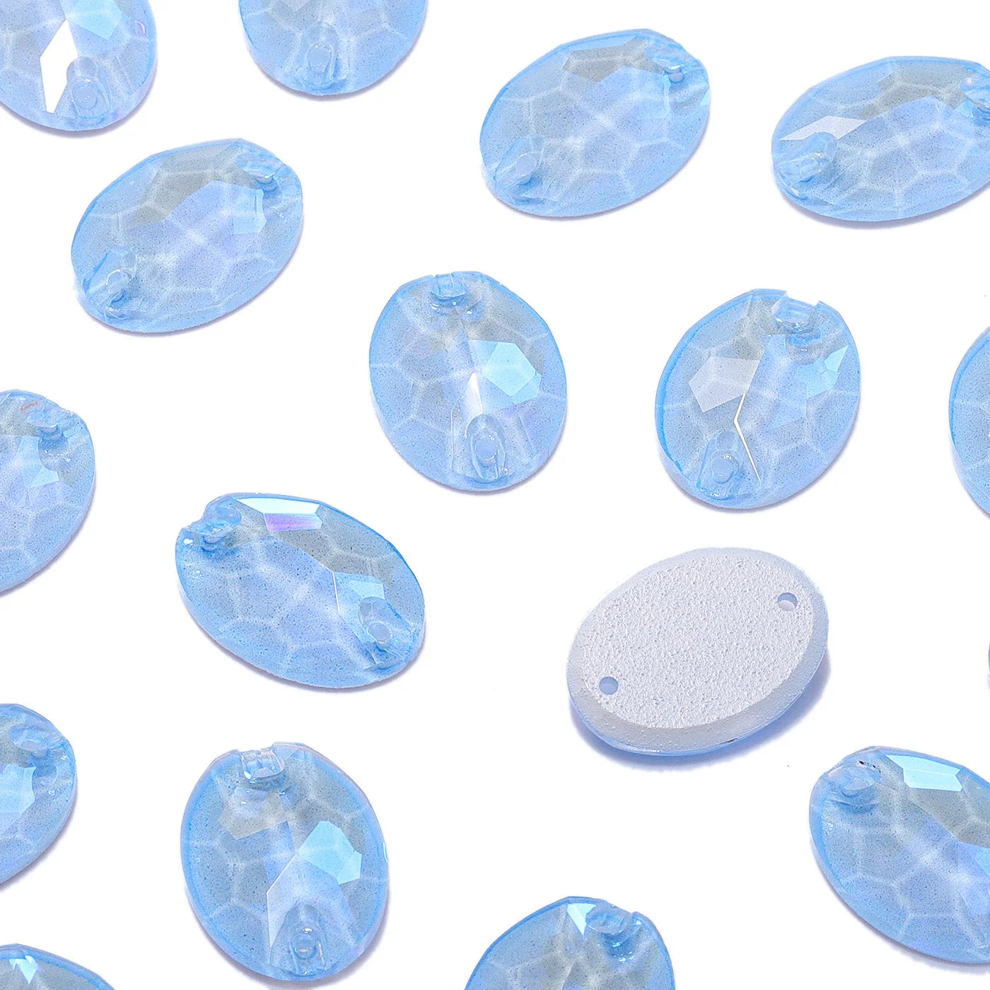 QIYI Oval Crystal Sew-on Rhinestones Flat Back K9 Glass Sew on Stones Garment Beads Clothing Sewing Accessories