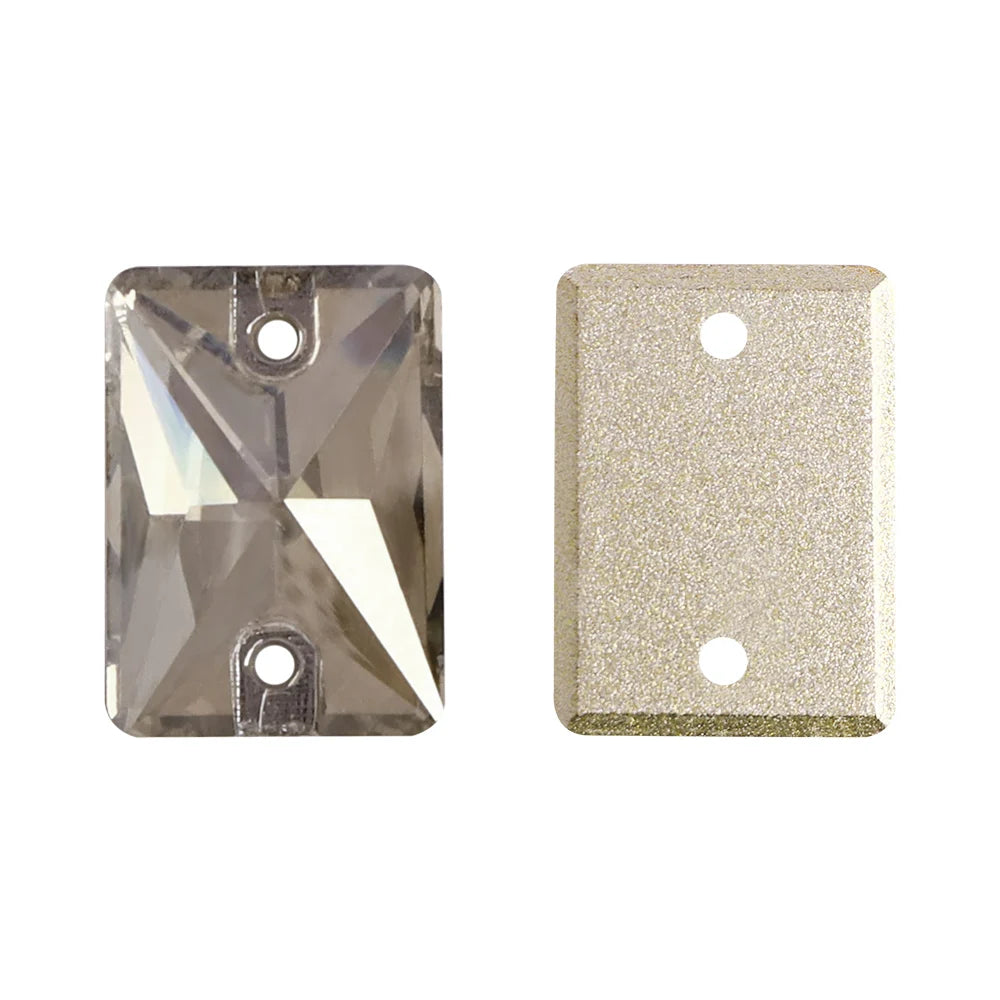 QIYI Multi Colors and Size Rectangle Sew-on Stone for Choice Clear Glass Flat Back Top Quality Sew on Rhinestones (3250)