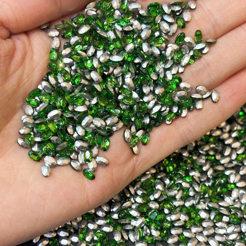 Wholesale Oval-shaped Pointed-back Glass Rhinestones Nail Art Bags Garments Shoe Jewelry Decoration Rhinestone