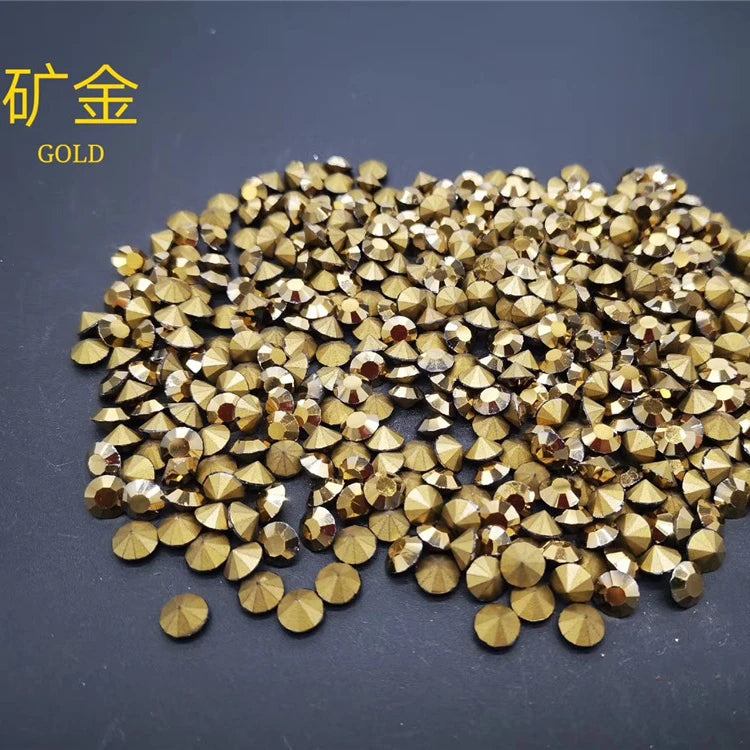 Factory Wholesale SS6 Nail Rhinestone Pointed Back Strass Non-Hotfix Glass Rhinestone DIY Jewelry Decoration Garments Materials