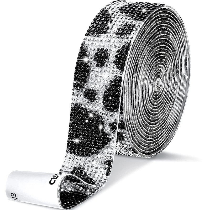 QIYI Wholesale Rhinestone Tape Self Adhesive Rhinestones Trimming Bling Crystal Glass Sheets Roll Wrap Sticker for Tumbler