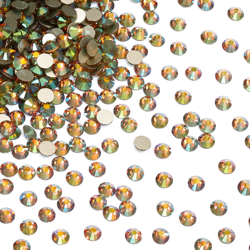 Wholesale 14400pcs/bag Non Hotfix Rhinestones SS6-SS30 Glass Crystal Flatback Regular Cut Rhinestones for Nails Art