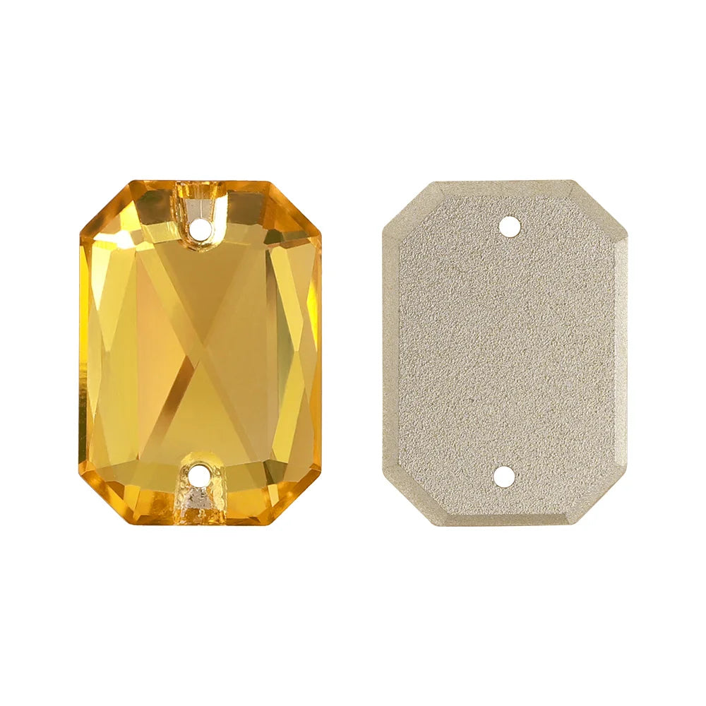 60+Colors Emerald Cut Sew on Rhinestones for Dancing Dress Accessories High Quality K9 Glass  for Jewelry Accessories