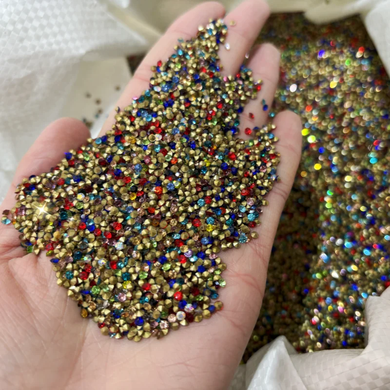 Factory Wholesale SS8 Mixed Colors Pointback Crystal Rhinestone Loose Nail Art DIY Decoration Decorative Accessories