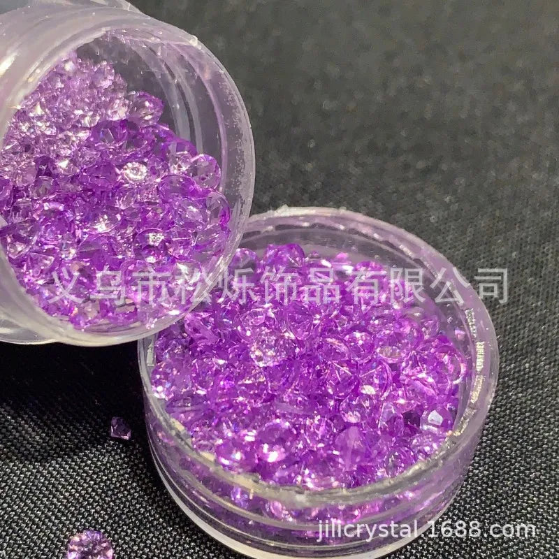 Wholesale Unique Gradient Coloured Plastic Resin Rhinestones Loose Beads for DIY Accessories Bulk Craft Materials