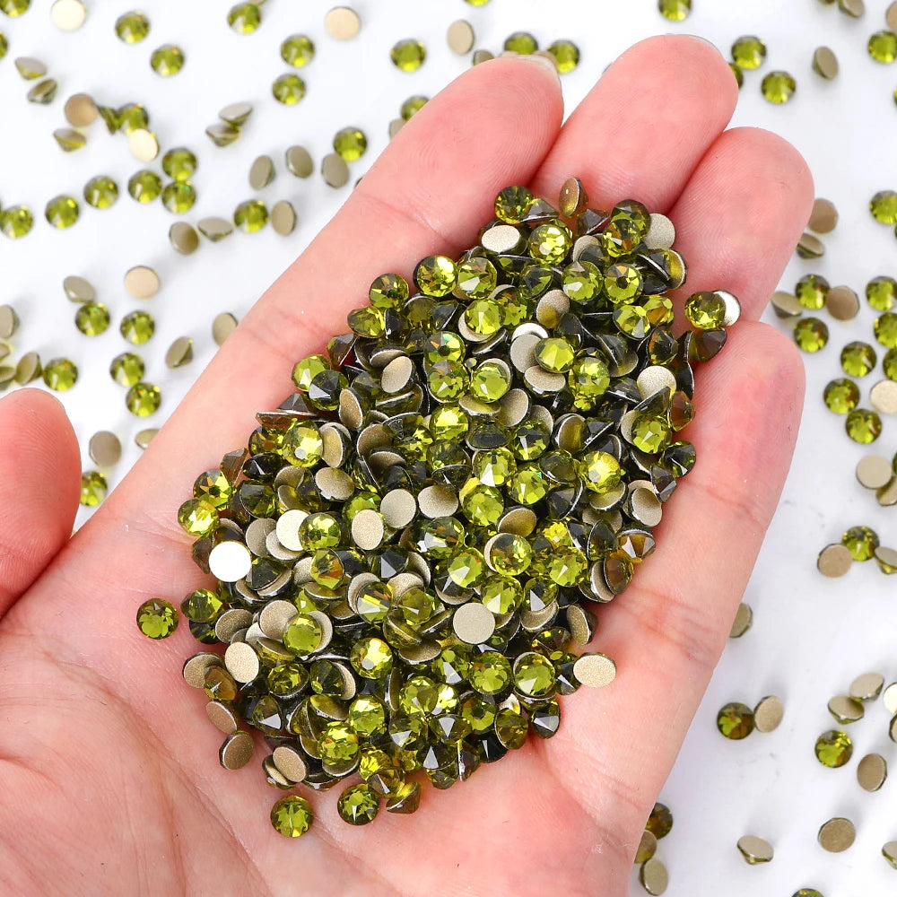 Top Quality 2088 Crystal Glass Rhinestones 16 Cut Facets Round Flatback Diamond Strass AB in Bulk Stones for Cloth Tumbler