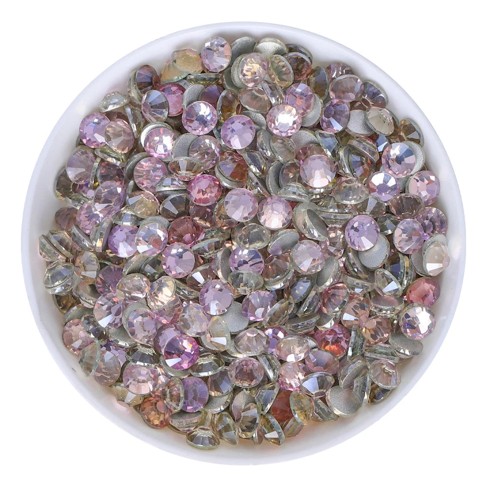 QIYI  SS30-SS60 1130-1187 14400pcs Non Hot Fix Flat Back Factory Wholesale High Quality Durable Glass Rhinestones for Girls