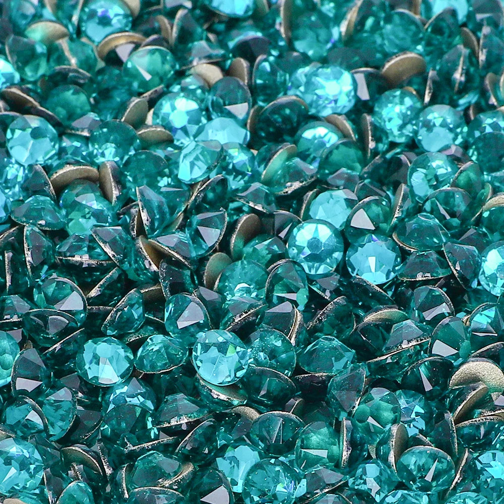 QIYI Factory Direct Wholesale 2088 Non Hot Fix 12 Facets Multi Colors Size Flat Back High Quality Glass Loose Rhinestones