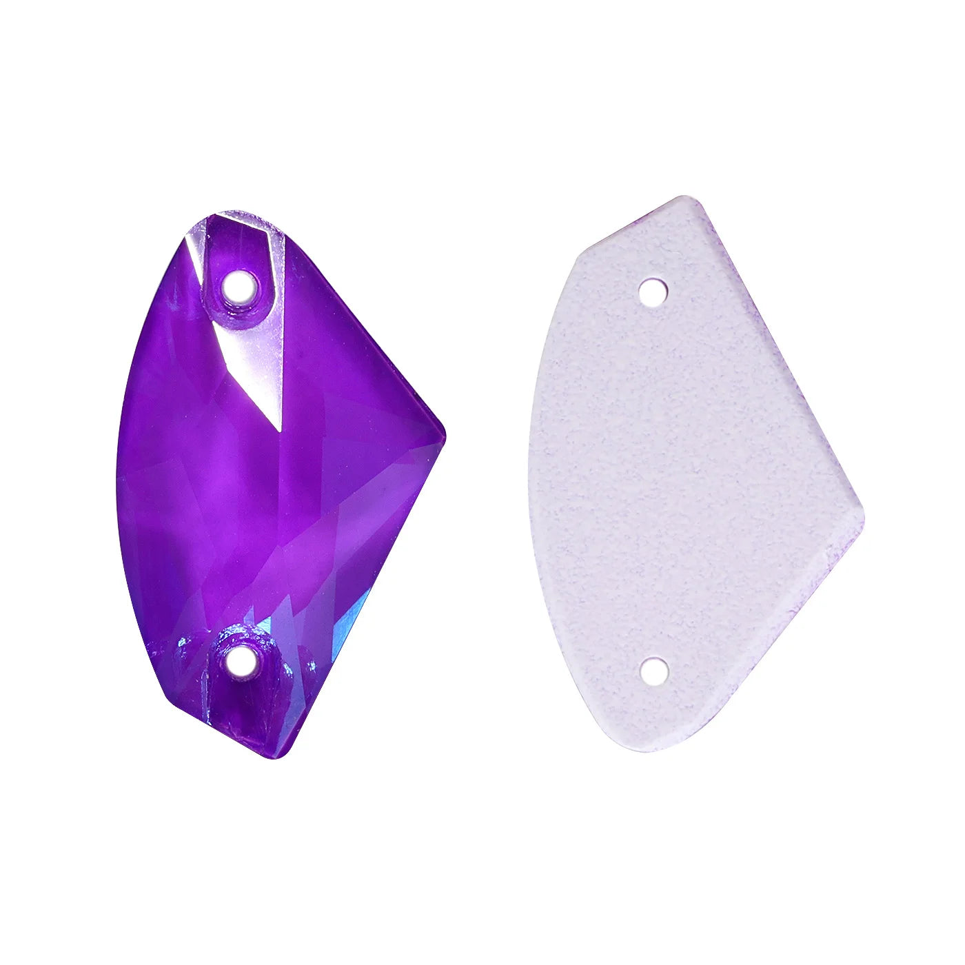 QIYI Neon Colors Galactic High Quality Sew-on Rhinestones Bulk Flatback 2 Holes Sewing  Rhinestone Bling for Jewelry Dress