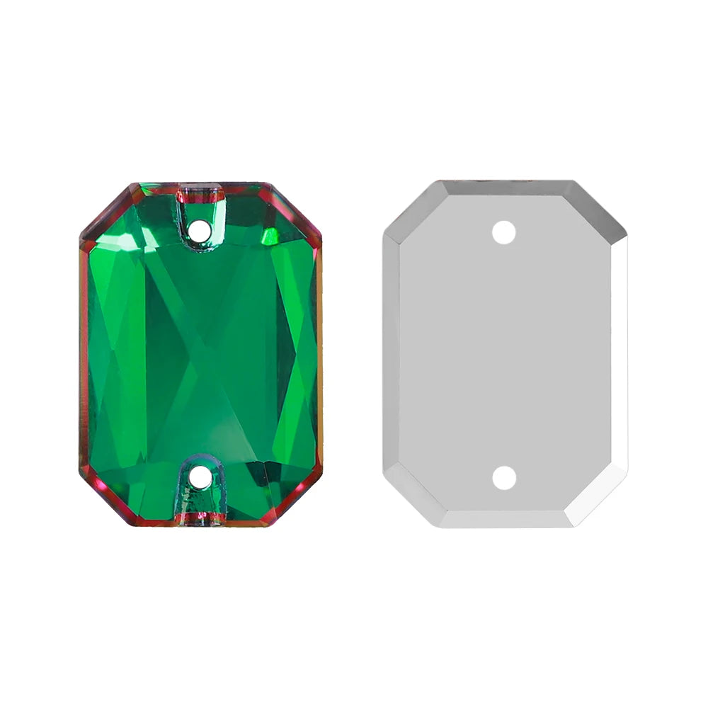 60+Colors Emerald Cut Sew on Rhinestones for Dancing Dress Accessories High Quality K9 Glass  for Jewelry Accessories