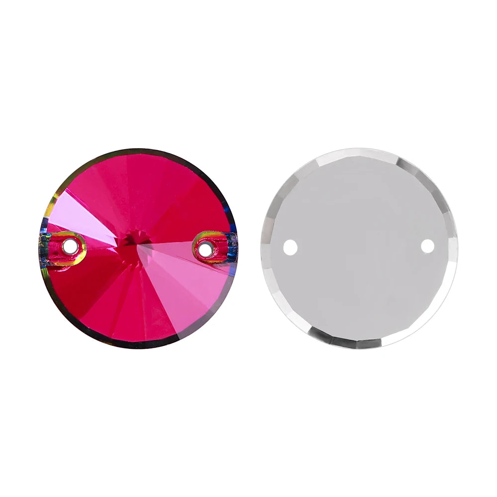 3200 QIYI Innovative Design Top Quality Rivoli Shape Flat Back Glass Crystal Sew on Rhinestones for Designer Garment Decoration