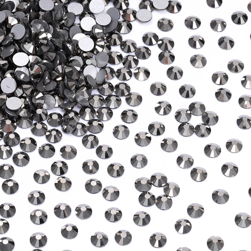 Factory Wholesale Big Bag Non Hotfix Rhinestones SS6-SS30 Glass Crystal Flatback Regular Cut Rhinestones for Nails Art
