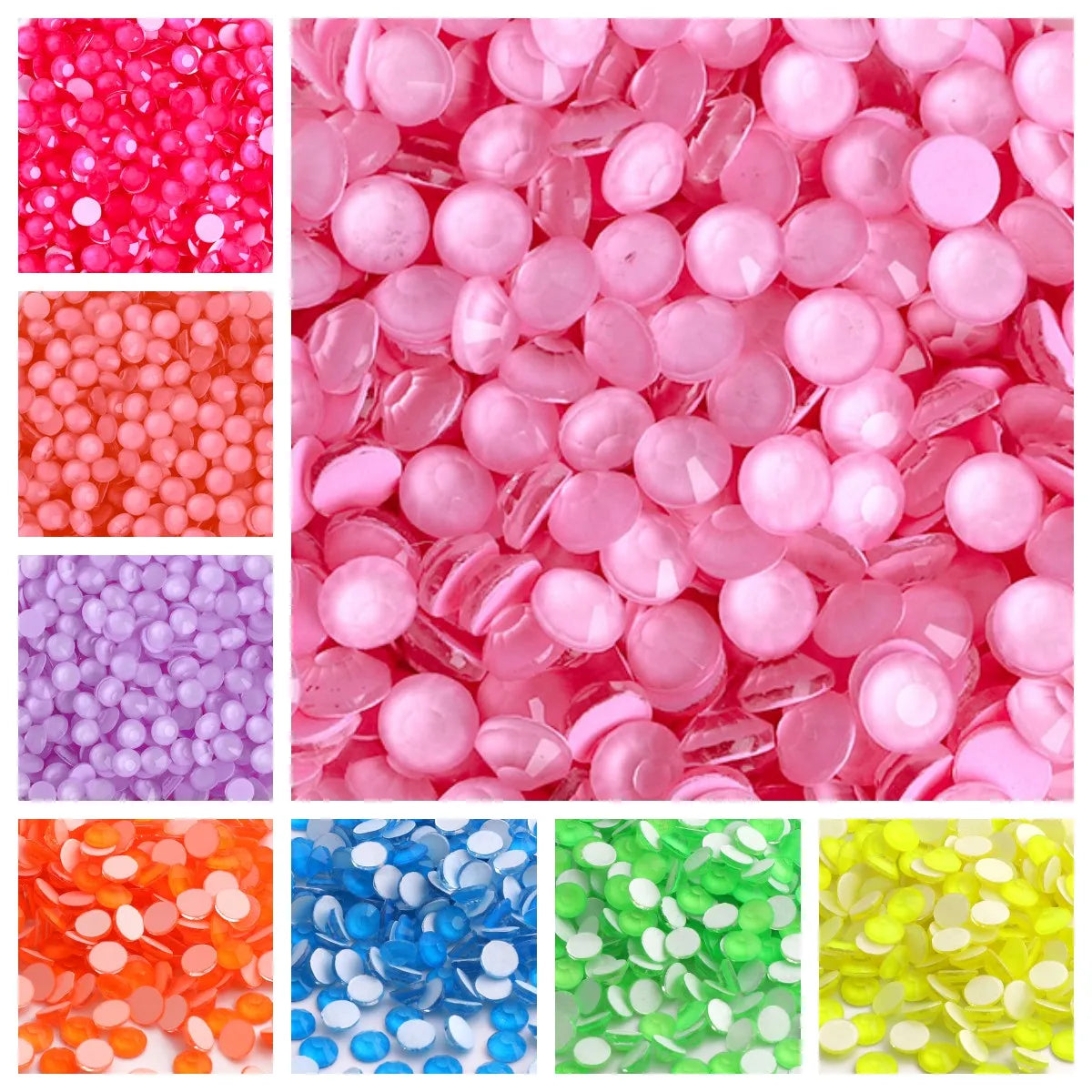 Wholesale 14400PCS Neon Rhinestone Diamond Non Hotfix Strass Flatback Glass Rhinestones for Cloth Garment Nail