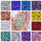 VDD 163 for Magic Green SS4-SS30 Glass Rhinestones Crystal Flatback Strass Glitter Stones for DIY Nail Art & Bag Decorations
