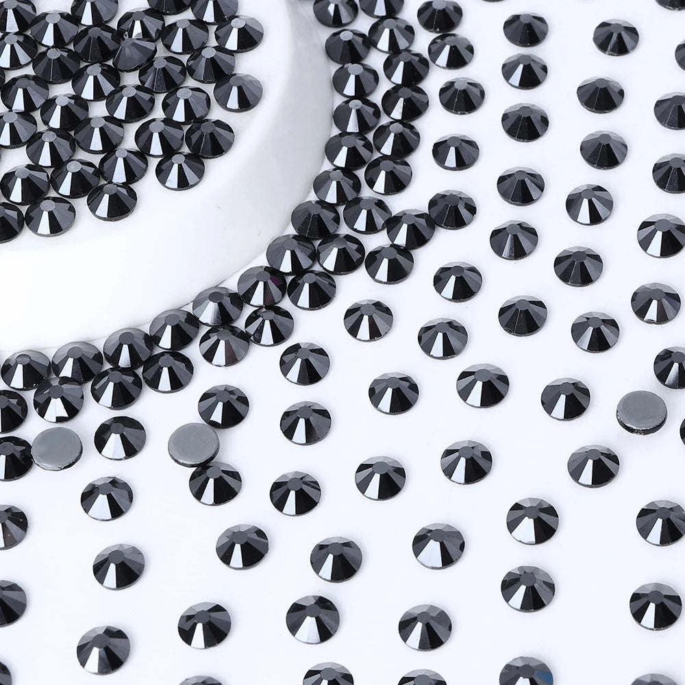 QIYI Wholesale 14400pcs Bulk Package Flatback Rhinestones Glitter Bling Glue on Luminous Rhinestones for Accessories