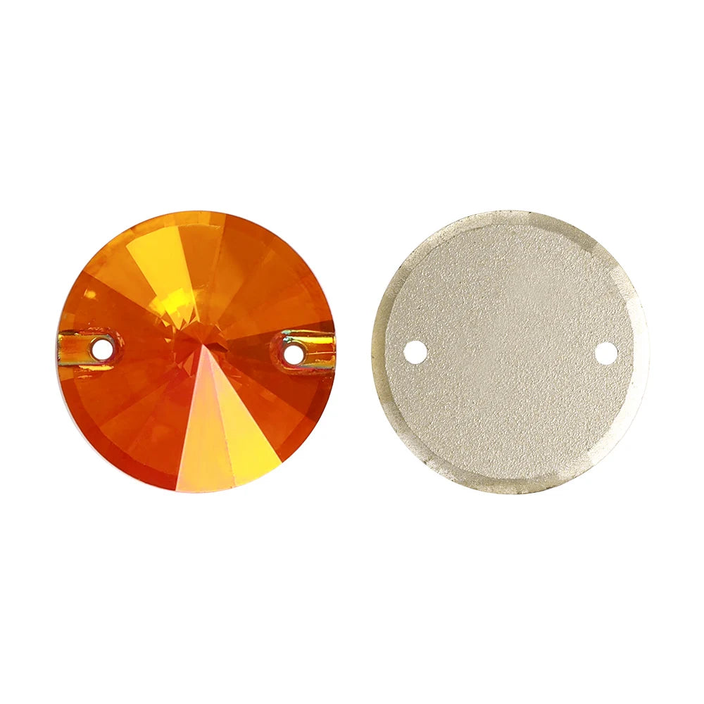 High Quality Sewing on Glitter Rivoli Rhinestones Pointback  Crystal Glass Fancy Stone for Garment Decoration