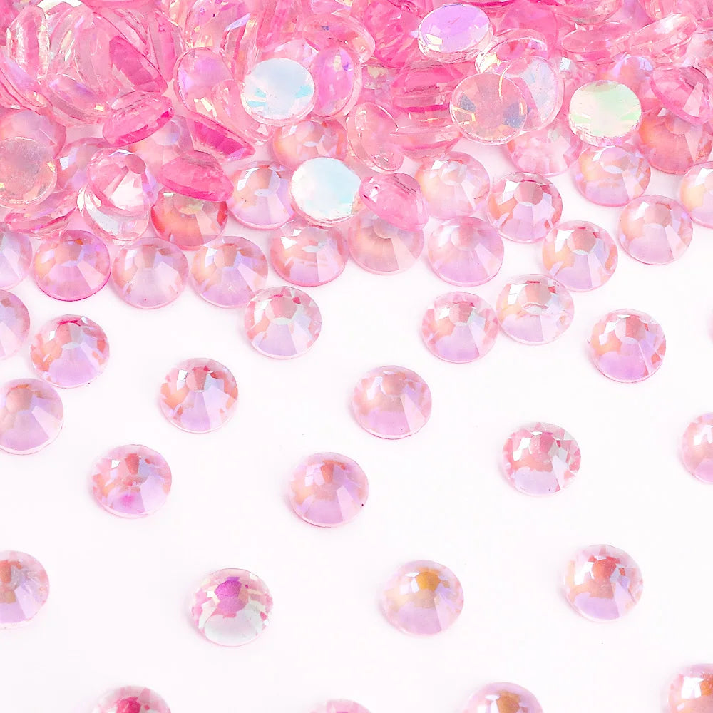 QIYI Factory Direct Wholesale Aurora SS3-SS30 Flat Back Non Hotfix Glitter Diamond Stone Bulk Rhinestones for Nail Charms