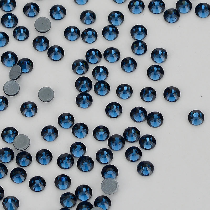 Factory Wholesale Blingbling Flat Back Rhinestones Hot Fix Crystal Glass for Cloth Same Cut Bulk Glass Rhinestones