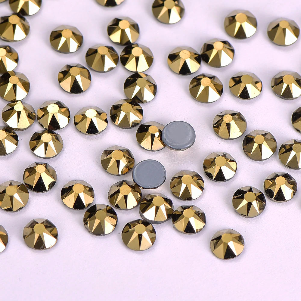 Wholesale Highest Quality 2088 16 Cut Facets Flat Back Crystal Hot Fix Rhinestones for Wedding Dresses