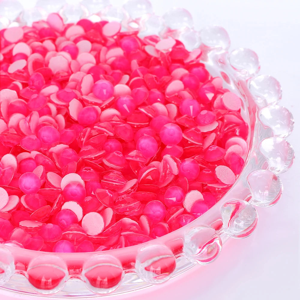 16Cuts Neon Pink Colors Glass Crystal Rhinestone SS10-SS40 8 Big 8 Small Crystal Strass Bling Bling Flatback Rhinestones