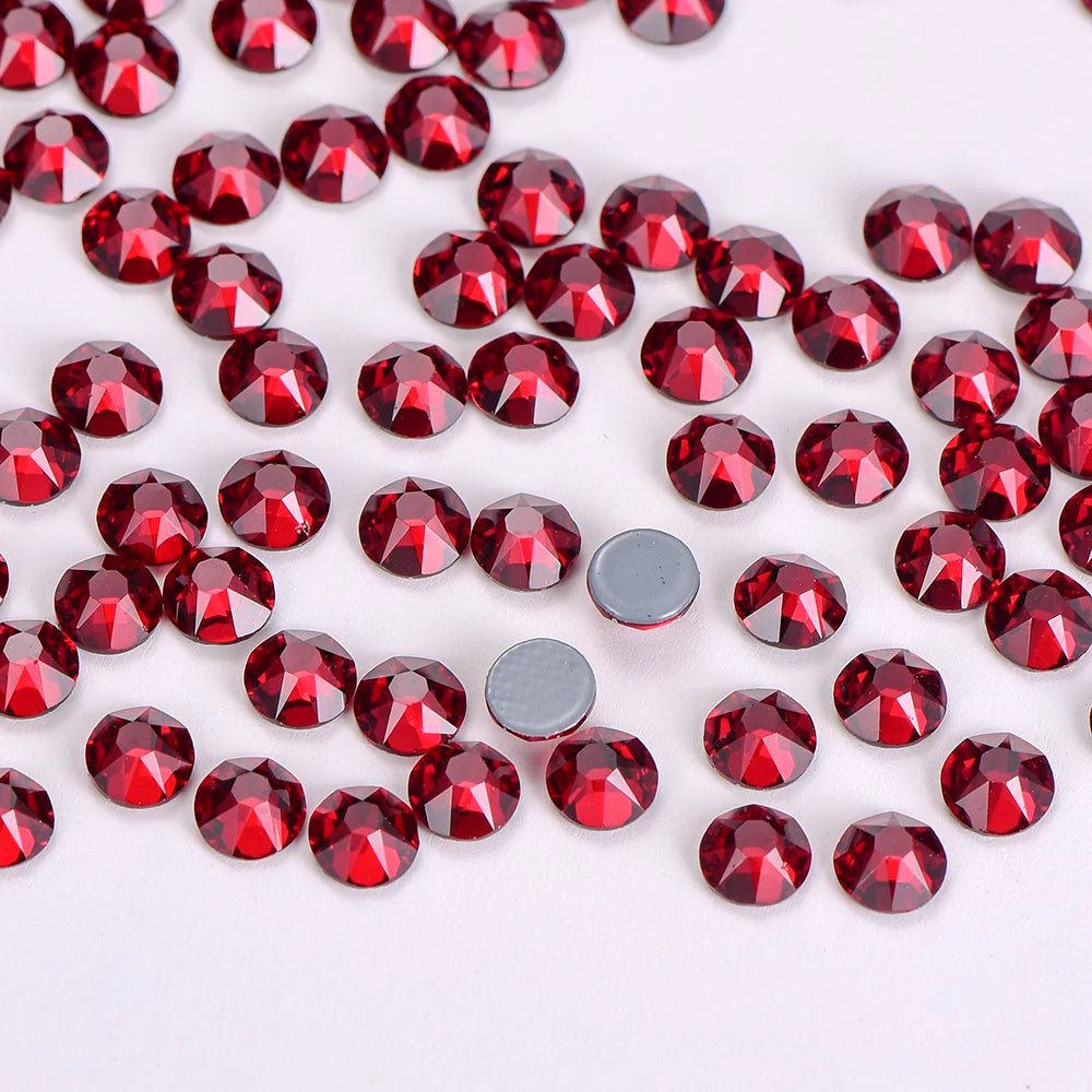 Strass Sewing Fabric Crystal Garment Hotfix Diamond Rhinestone Small Clear Flatback Wholesale 70 Colors AB 8 Big and 8 Glass