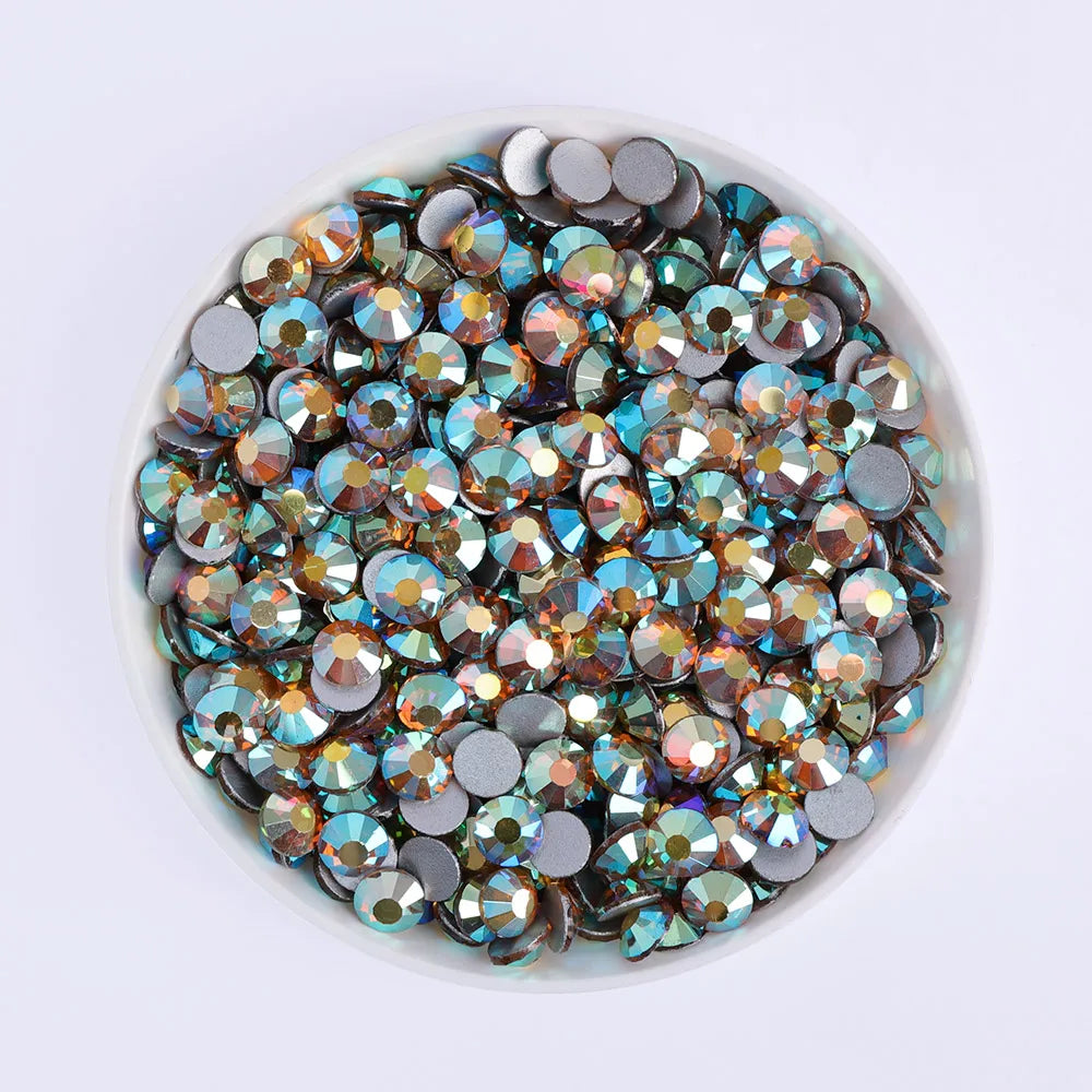 Wholesale Customize Morning Glory Crystal Rhinestones Flatback Nail Charms Diamond Glass Rhinestones Flat Back for Jewelry