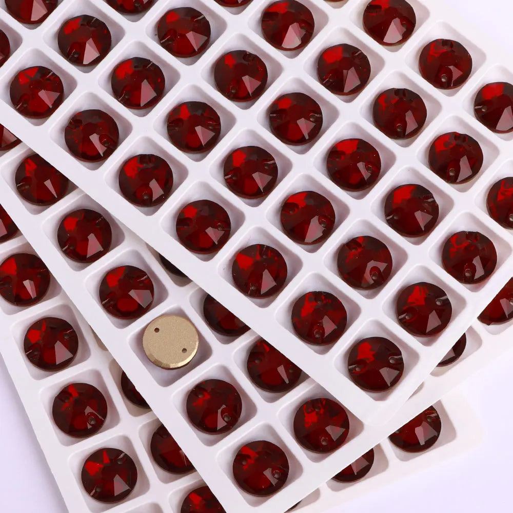K9 High Quality Red Series Sew on Glass Sewing Stone Crystal Rhinestones for Dancing Gament Decoration