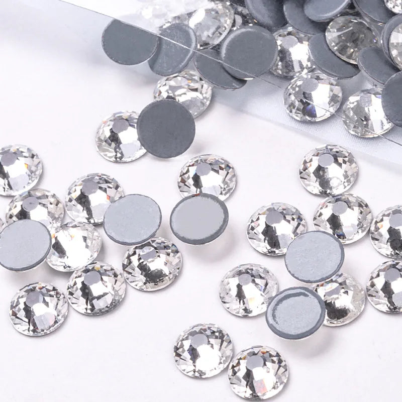 Factory Direct Wholesale Rhinestones High Quality Crystal Flatback Hotfix Bulk Package  for Blingbling Transfers Clothes Shoes