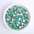 SS3-SS30 Non Hot Fix Glass White Opal Flat Back Crystal Stone Rhinestones for Nail Art Decoration