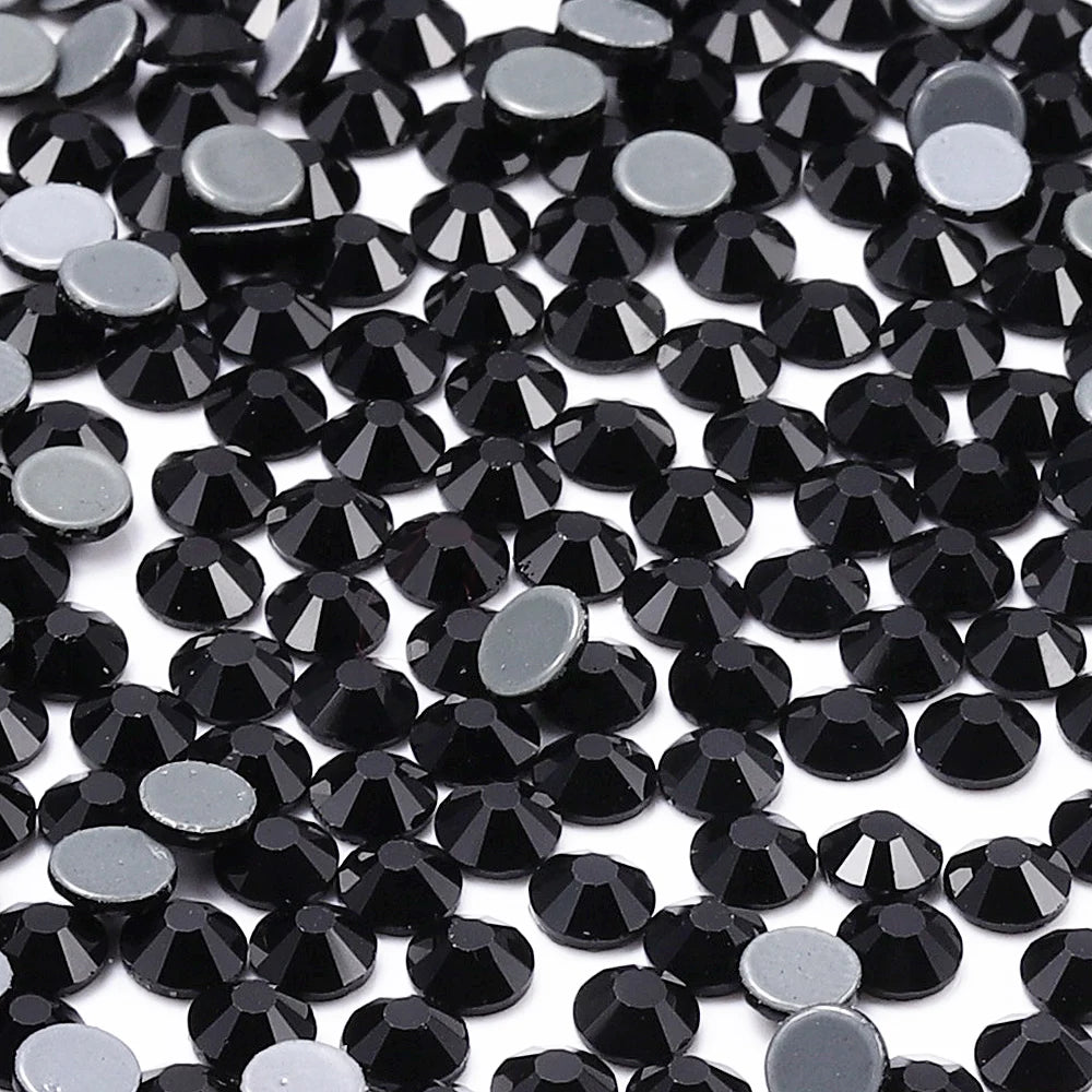 Wholesale 60Colors Hotfix Glass Crystal Rhinestone Flat Back Round Hotfix Crystal Stone Delicate for Clothing Accessories