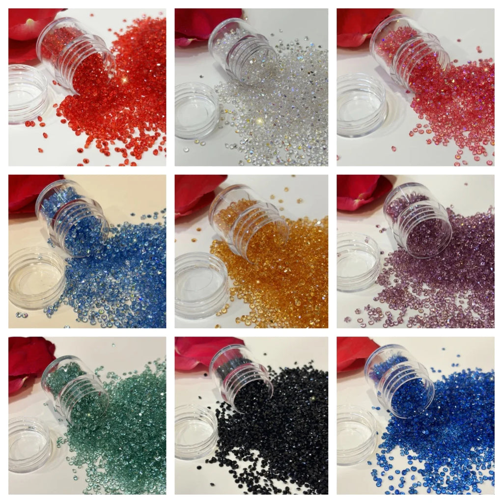 Factory Direct 2mm Crystal Resin Rhinestone Nail Art Rhinestone Jewelry Decoration Point Back Rhinestone