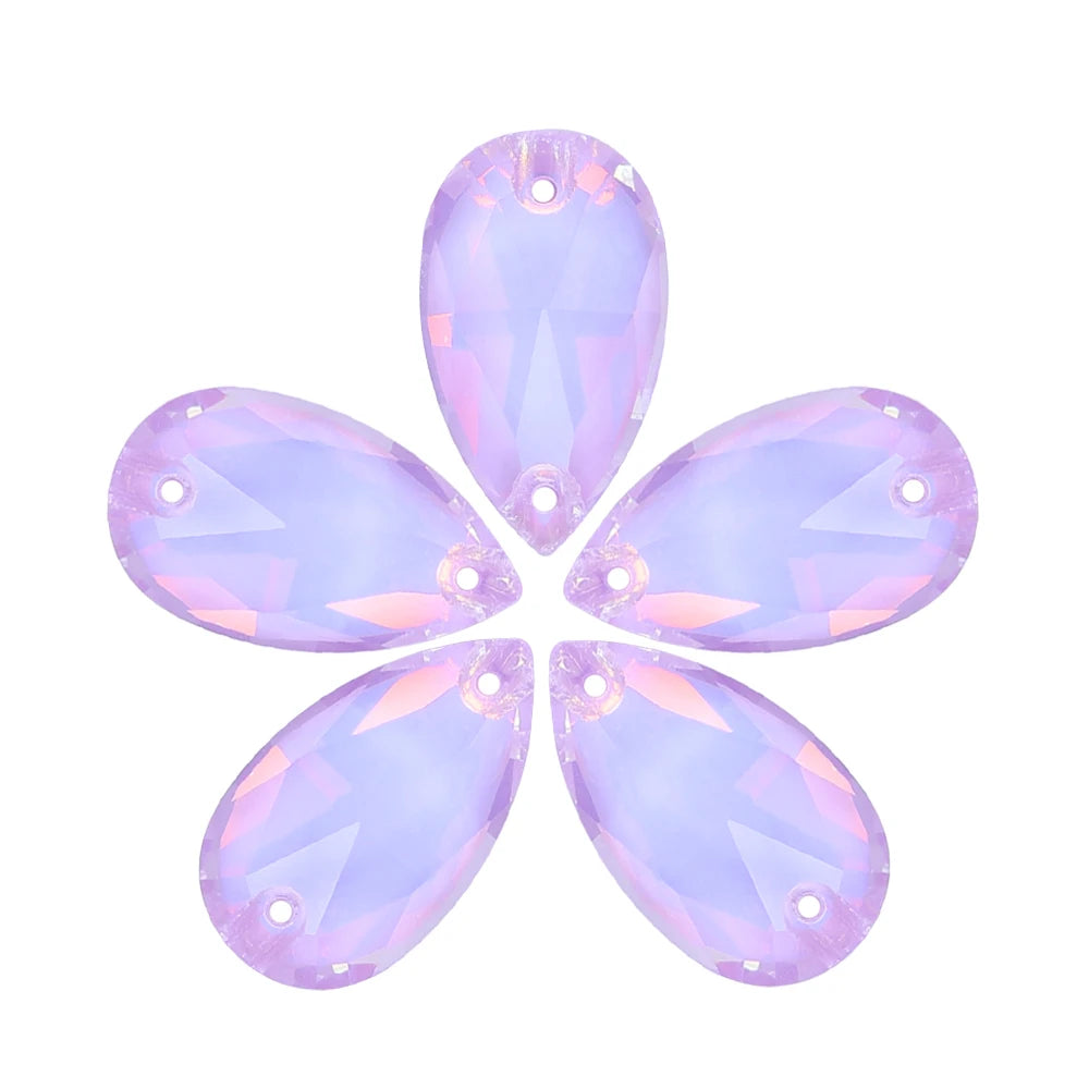 High Quality Hand-Sew on DIY Drill Drop-Shaped  Glass Crystal Rhinestone Sew-On  Setting for Shoes & Dresses for Fashion