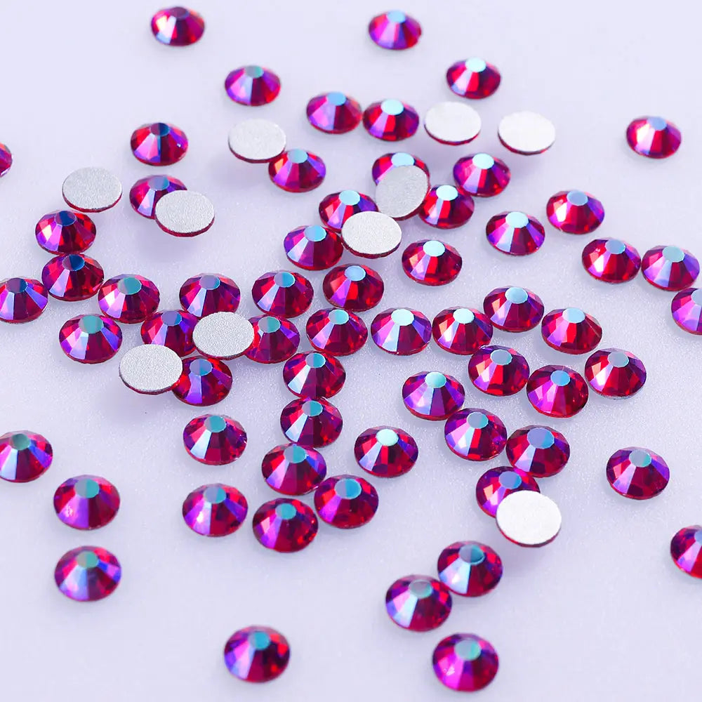 Top Selling Glass Crystals AB Colors Nail Art Rhinestones Flat Back Non Hotfix Rhinestone Diamond for Fashion Jewelry Earring