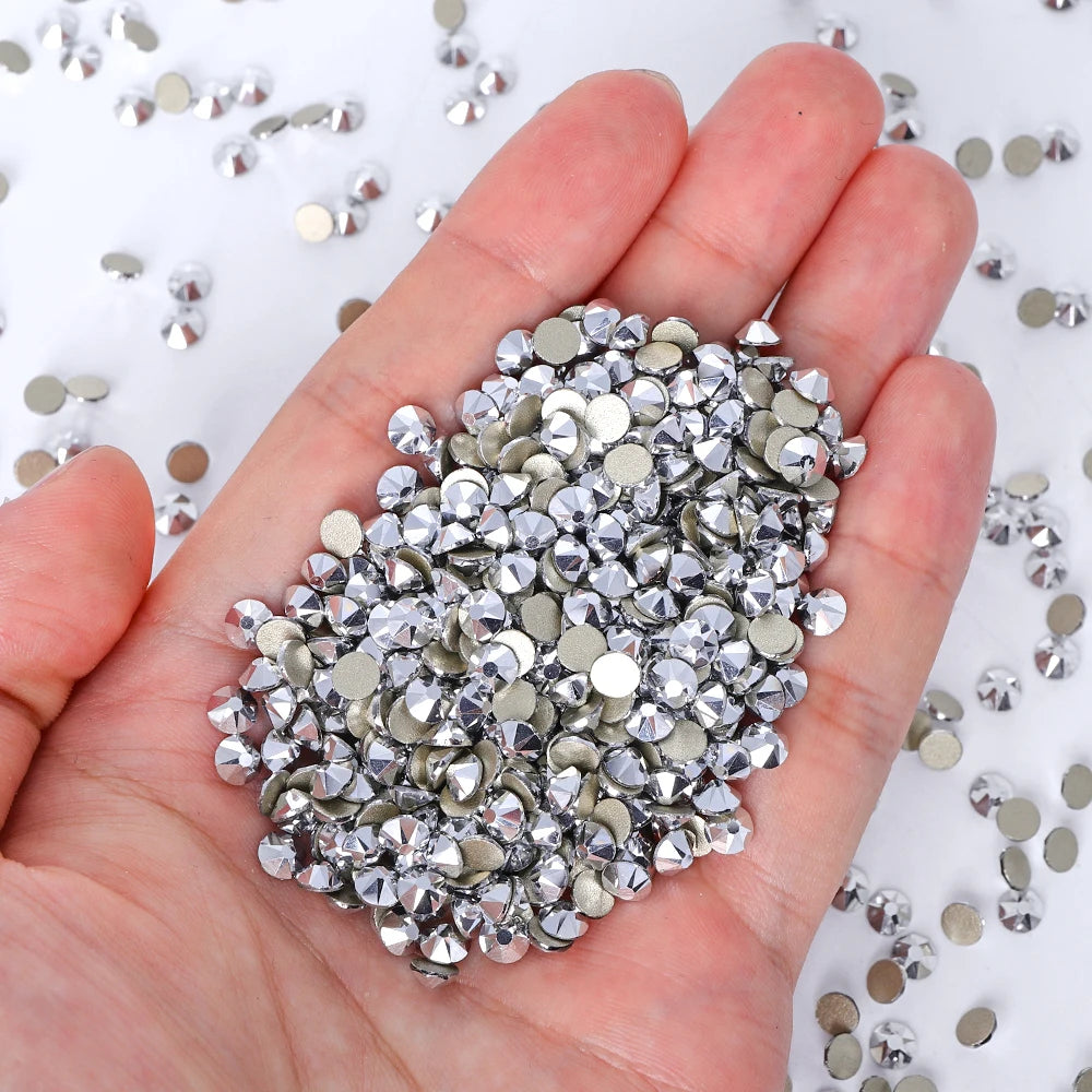 Top Quality 2088 Crystal Glass Rhinestones 16 Cut Facets Round Flatback Diamond Strass AB in Bulk Stones for Cloth Tumbler