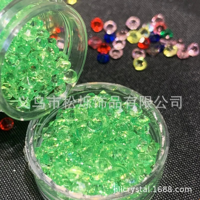 Wholesale Unique Gradient Coloured Plastic Resin Rhinestones Loose Beads for DIY Accessories Bulk Craft Materials