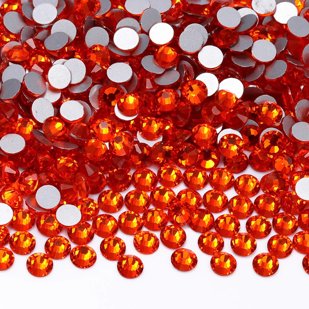 2024 New Design 10 Kinds Red Colors S6-SS30 Bulk Rhinestones Crystal Angola Red Rhinestones Glass Rhinestone for Clothing